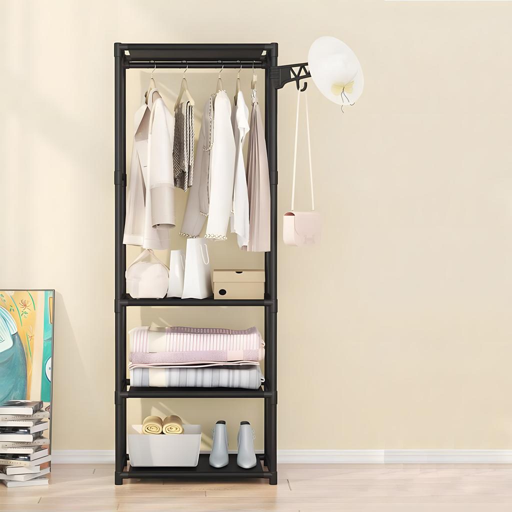 Wieszak Stojący Na Ubrania Buty Garderoba Regał Półki Metalowa Loft 171 Cm