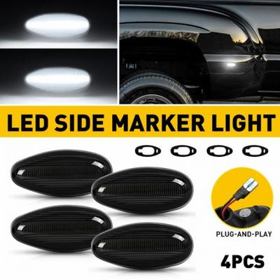 White LED Side Marker Lights For 2001-2014 Silverado 2500HD Chevrolet 3500HD EXV