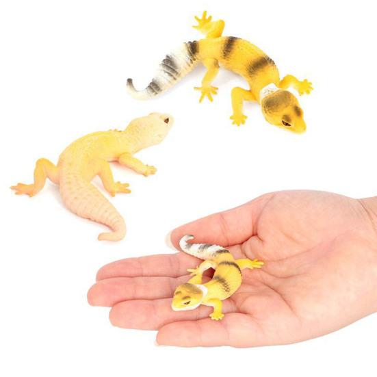 Simulation Reptile Model Tablescape Decoration Realistic Miniature Gecko Statues Figurine Ornament Halloween Funny Tricky Gecko Toy Animal Cognitive