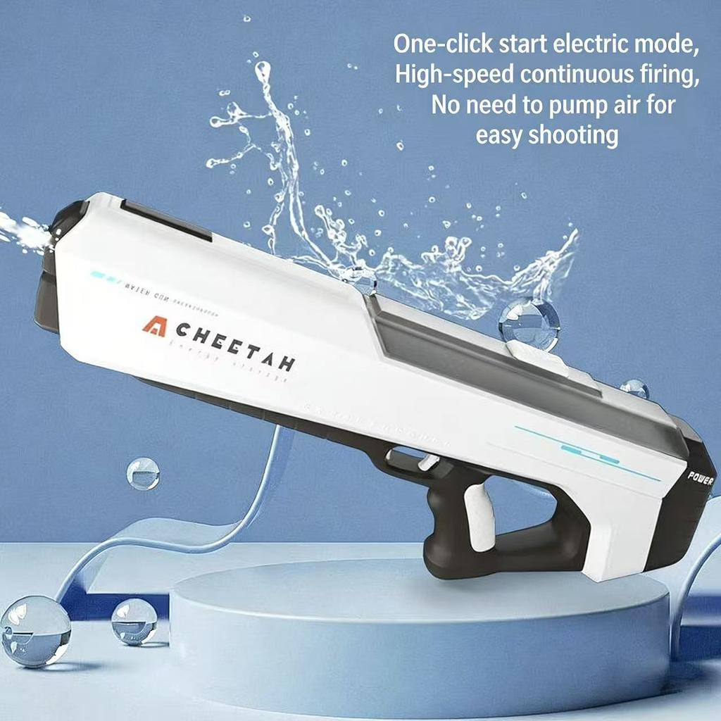 Children's Automatic Water Absorption Electric Water Gun/usb Charging Waterproof Design And 12M Long Range/Outdoor Water Park Drifting Water Toy