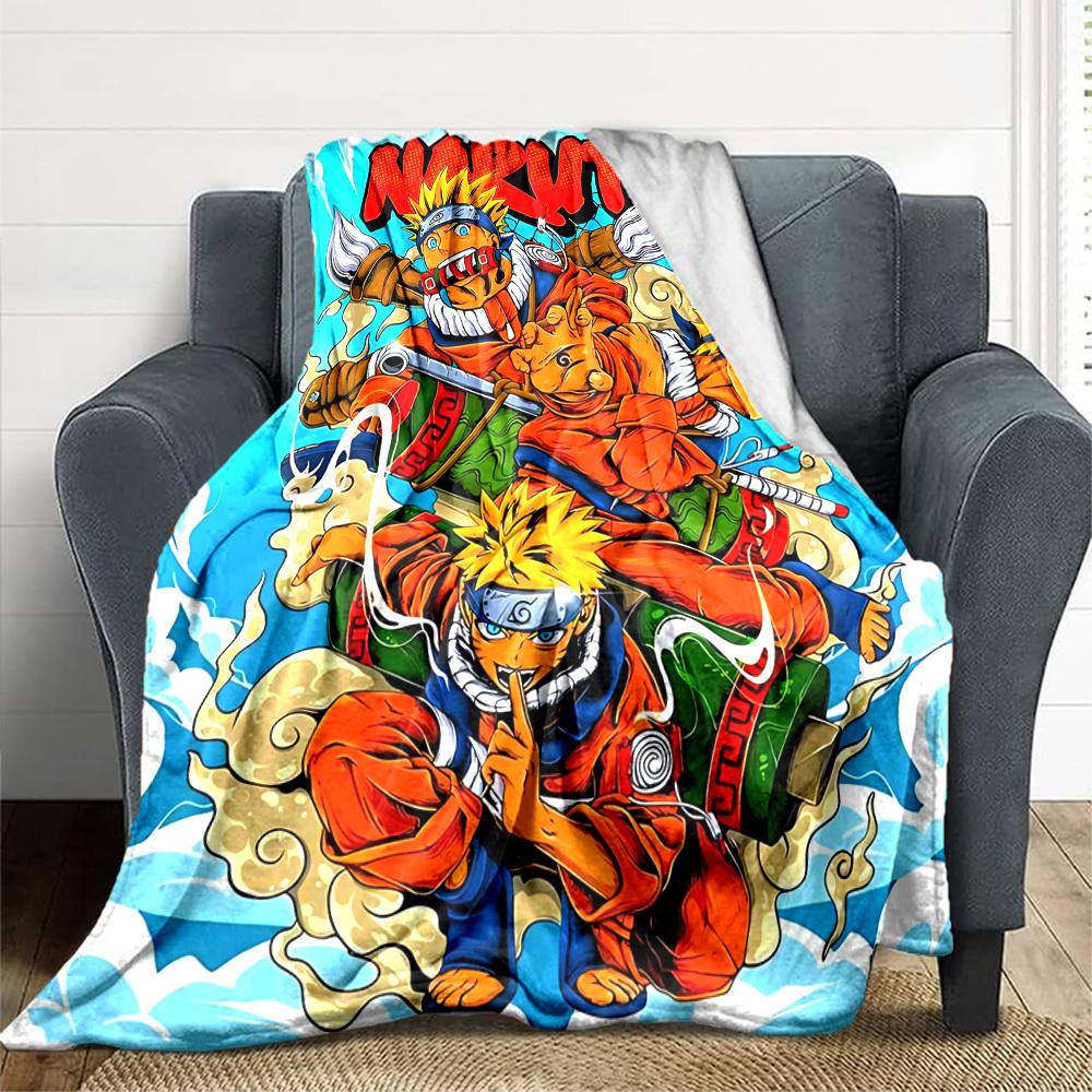 1pc Naruto, Anime Blanket Lightweight Flannel Blanket Throw Blanket For Sofa, Bed, Travel, Camping, Livingroom, Office, Couch