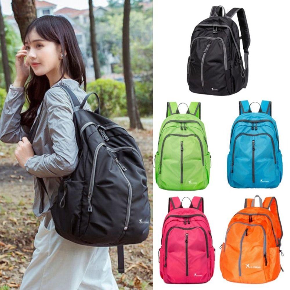 

Легкий дорожный рюкзак, водонепроницаемая сумка для хранения, портативный складной рюкзак, сумки для женщин чёрный