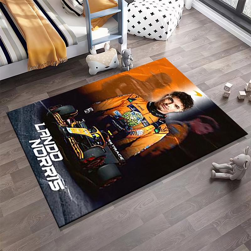 The F1 Lando Norris printed non-slip carpet is suitable for use in the living room and bedroom sofa areas.