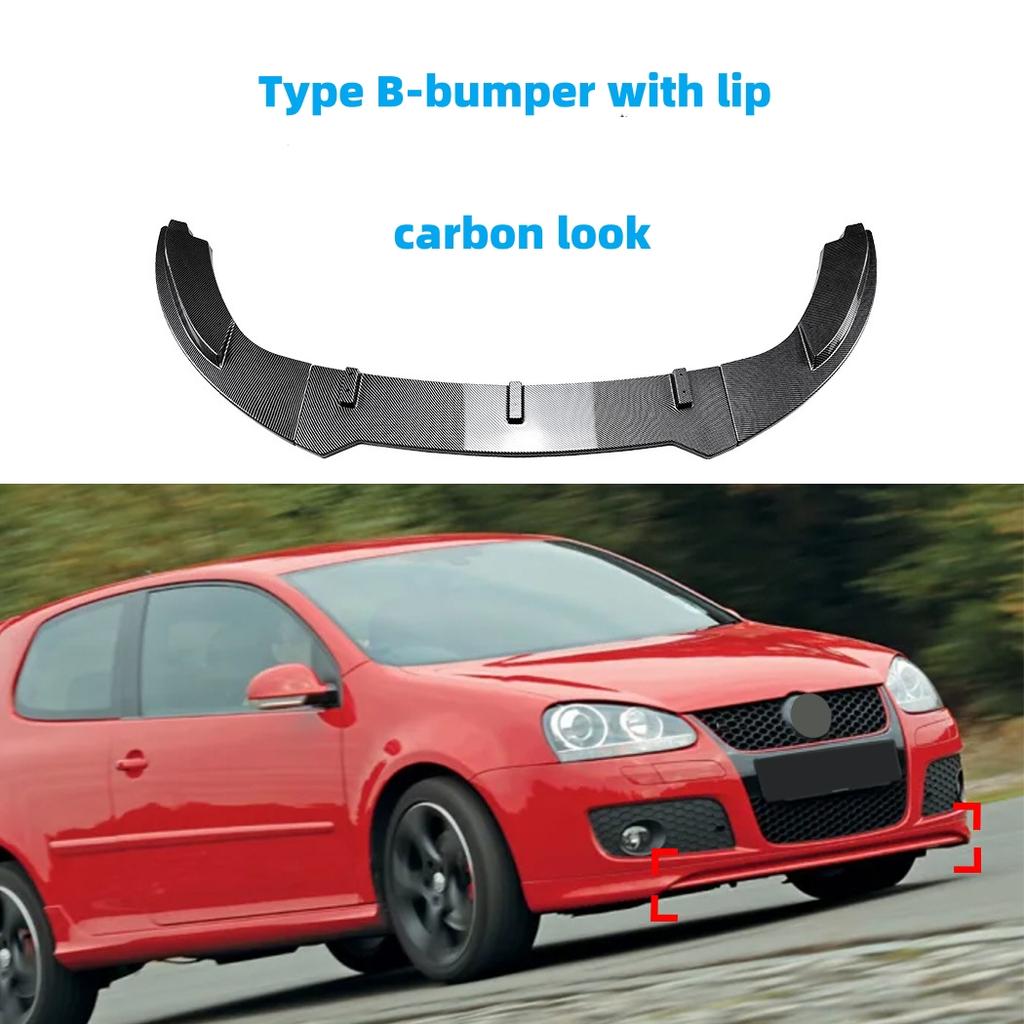 JQTYB1 Car Front Bumper Lip Spoiler For VW Golf 5 MK5 GTI Jetta MK5 GLI 2003-2009 Diffuser Splitter Body Kit Lower Bumper Protector
