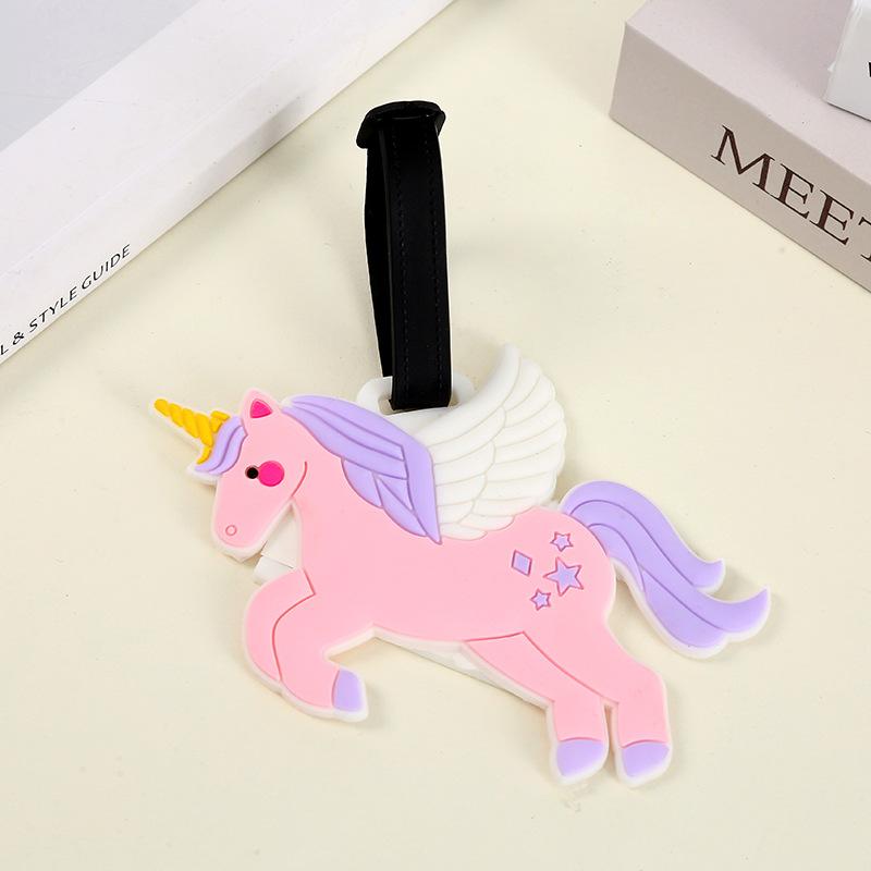 Cartoon Animal Silicone Luggage Tags Creative Cute Luggage Tag Suitcase Tag Anti Loss Hanging Small Pendant Travel Accessories