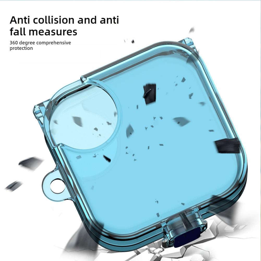 Transparent TPU Case Cover for Buds Pro 2, Wireless Bluetooth Headphone Cover with Lock & Hook, Solves Headphone Case Scratches