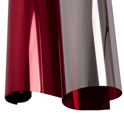 Hochreflektierende, rot-silberne Sonnenschutzfolie mit hoher Lichtundurchlässigkeit – Einweg-Spiegelfolie für Fensterglas – Vinyl-Wärmeschutzaufkleber für Zuhause