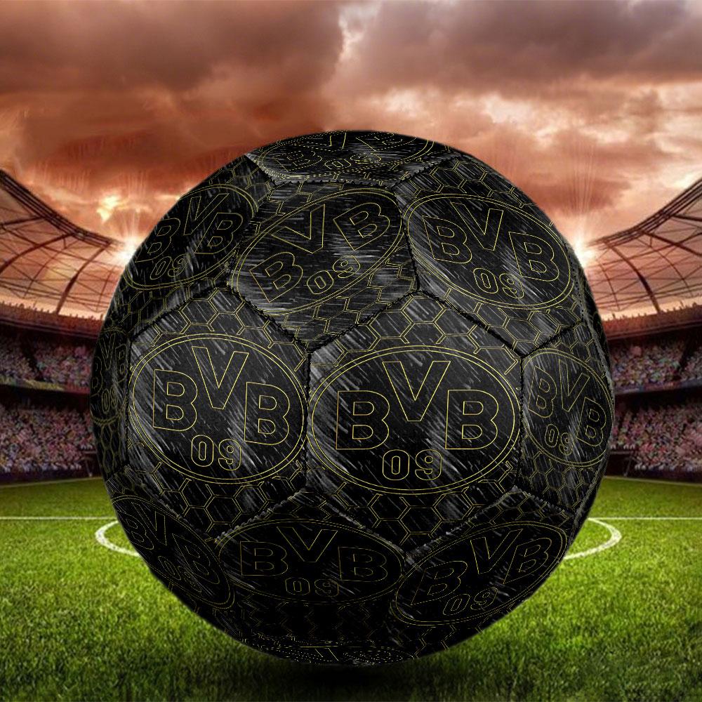Borussia Dortmund Print Size 5 Soccer Ball, Standard Match Football for Sports Game and Team Practice, Ideal Gift for Soccer Fans