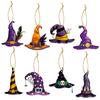 8 Pcs Halloween Hanging Witch Hat Pendant, Halloween Witch Hat Costume Accessories, Party Decorations, Witch Hat Hanging, Indoor Outdoor Halloween Dec