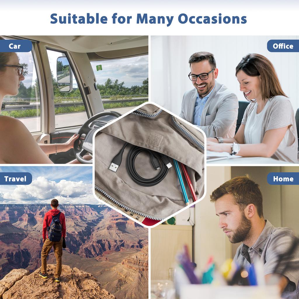 Kabel 2 v 1 pro nabíjení hodinek pro Garmin Venu2/Venu Sq2/3/3S Fenix 5/6/7 Vivoactive4/4S/3 Nabíjecí kabel pro Forerunner 255/945/265