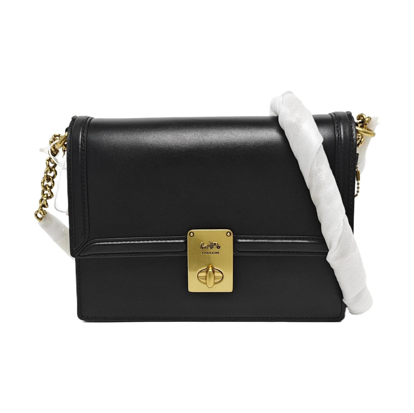 [Pre-Owned] Black Leather Shoulder Bag - Excellent #2NEF45 ONE SIZE