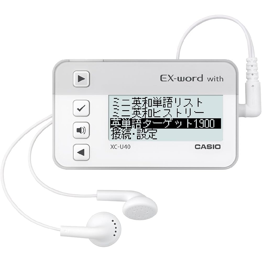 Casio Digital Vocabulary Device Ex-word with High School Model XC-U40WE White