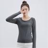 Classic Cotton Blend Women Ladies Long Sleeve Plain T-shirt With Timeless Appeal