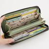 Long Round Large Simple Chenille Cute Character [Snoopy] Women's Wallet, Zipper, Capacity, Design, Embroidery, Fluffy, (Pink)