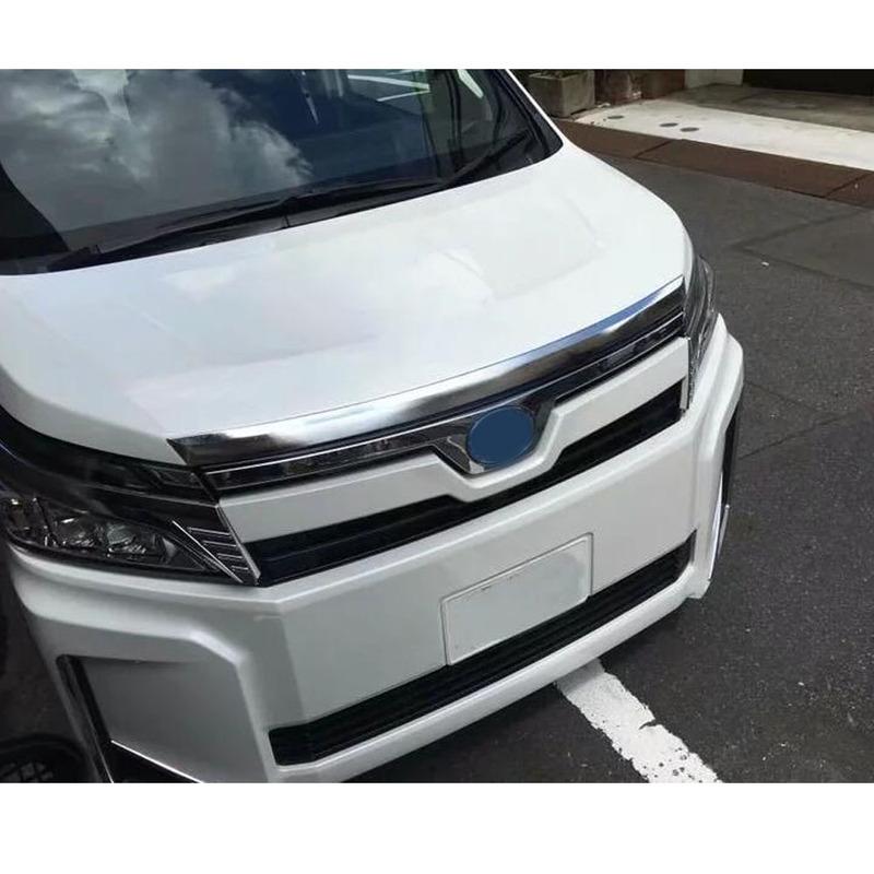 Sticker Front Engine Machine Grille Grill Racing Hood Lid Trim For Toyota Noah Voxy 80 Series 2015 2016 2017 2018