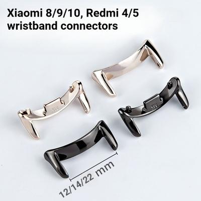 1 Par de Conector de Acero Inoxidable para Xiaomi Band 10 9 Pro 8 Adaptador de Correa 12 mm 14 mm 22 mm Enlace de Correa de Reloj de Liberación Rápida Accesorios