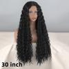 MISS WIG Africa Women Long Kinky Curly Natural Black Wig Without Bangs Synthetic Fiber Deep Curly Black Wig