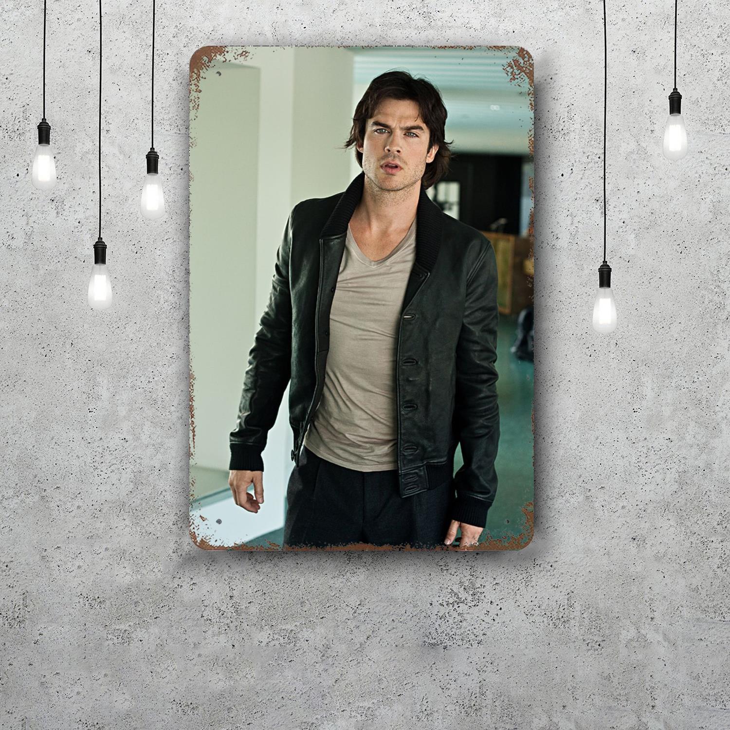 

ian somerhalder Funny Bar Metal Sign Retro Plaque Vintage Sign Alcohol Drinker Pub Club Man Cave Kitchen Wall Decoration 20x30cm（7.8x11.8inch）