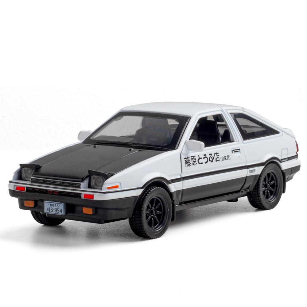 1:32 Toyota AE86 Sports Car Alloy Model Miniature Car Toy Diecast Metal Sound Light Vehicles for Child Birthday Gift