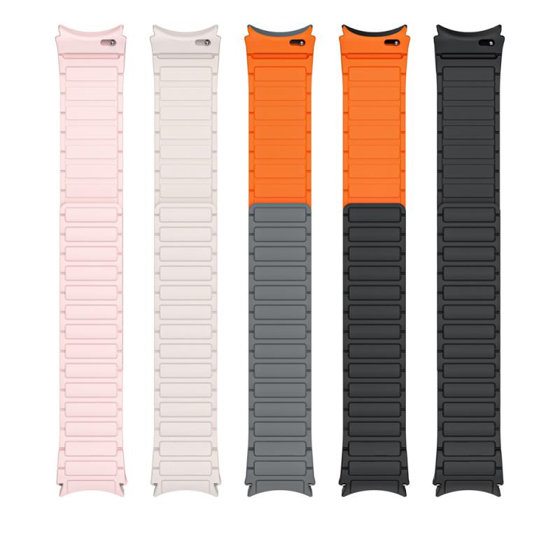 No Gap Silicone Strap For Samsung Galaxy Watch 5 Pro 45mm 6/4 Classic 47mm Magnetic Band For Galaxy Watch 7/6/5/4 40mm 44mm Belt