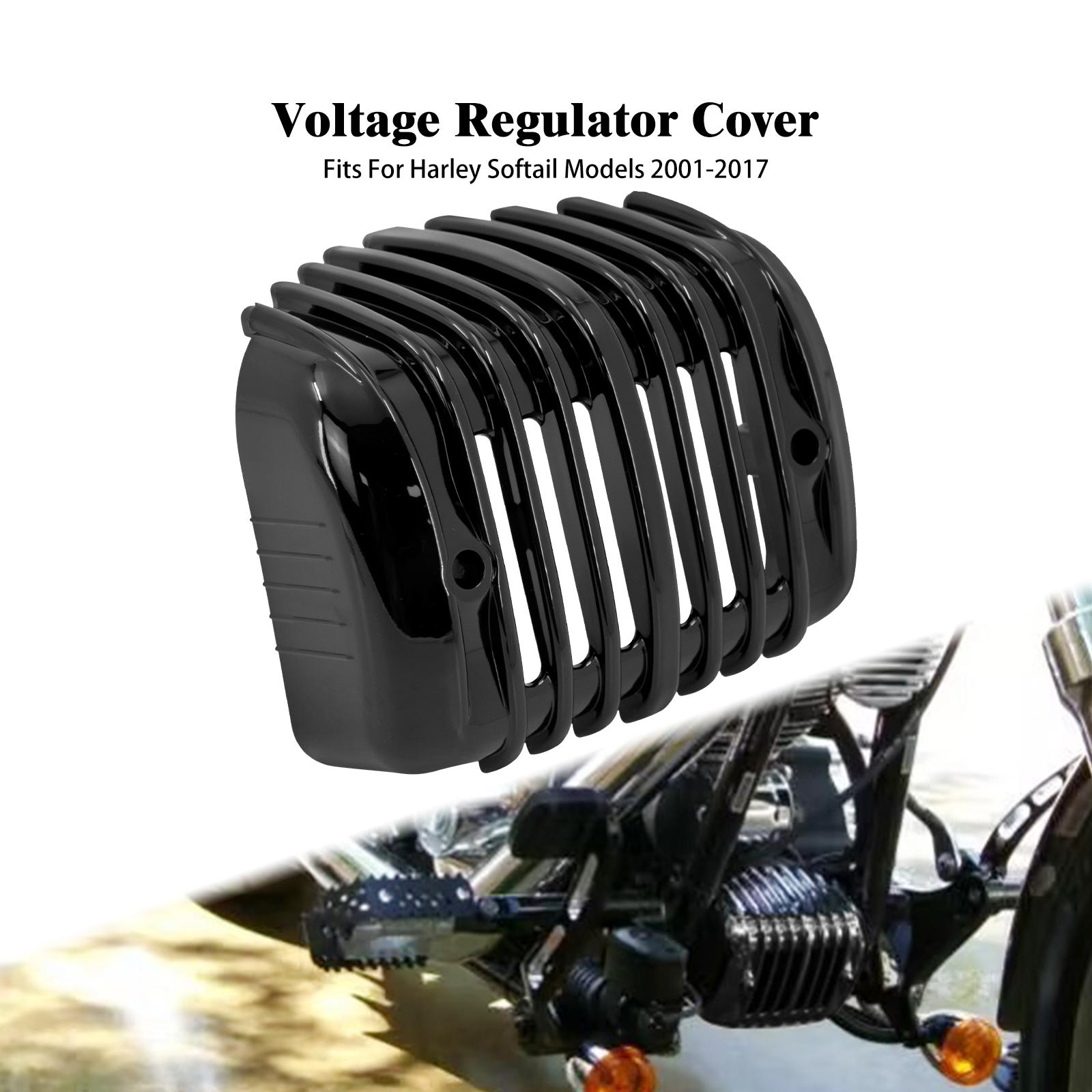 

Motorcycle Voltage Regulator Cover Fairing Black/Chrome Plastic Cap For Harley Softail Breakout Fat Boy FXSB FLSTSB FXSTC 01-17 Black Fairing