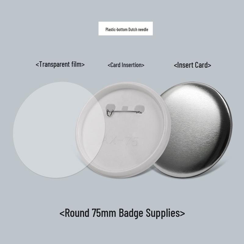 American 75mm Double-Sided Badge Maker for DIY Tinplate Refrigerator Magnets and Pin Badges