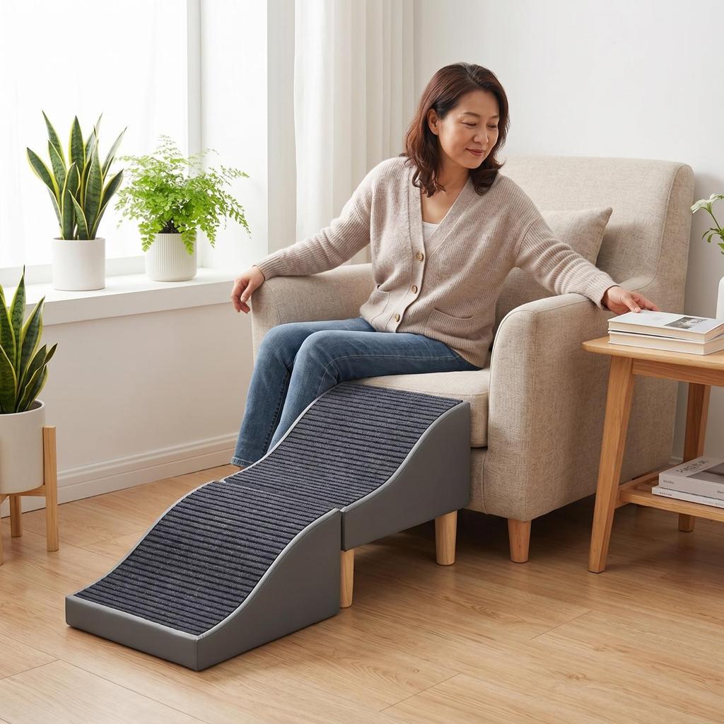 Dog Stairs for Small Dogs, Pet & Ramp Bed