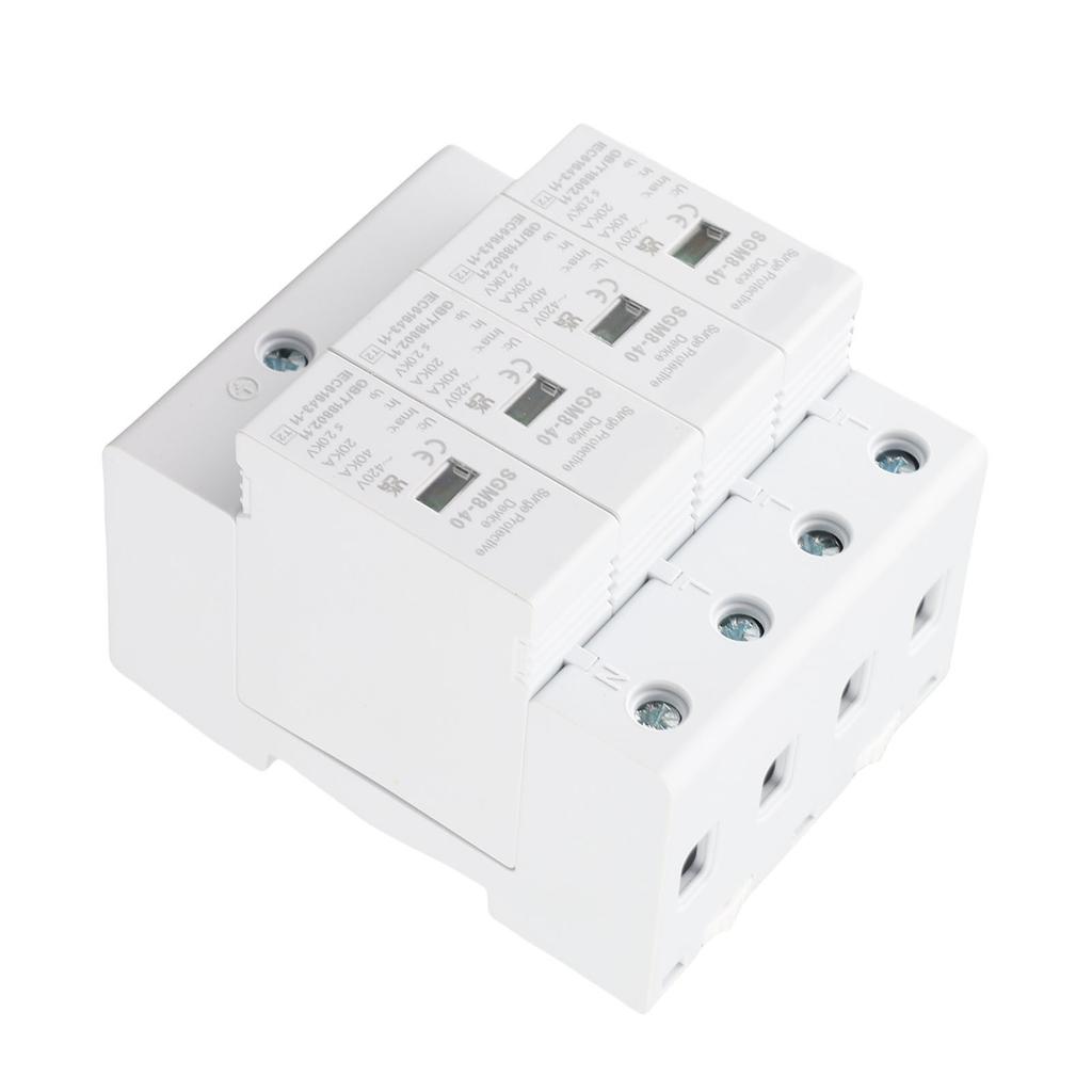 4P 40kA or, DIN Rail Arrester for Thunder, proof , Copper, Easy Installation, AC 420V 40 KA , Brand New