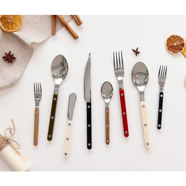 Saber Bistro Shiny Butter Spreader 16cm, Ivory, 1 piece, Korean popular tableware