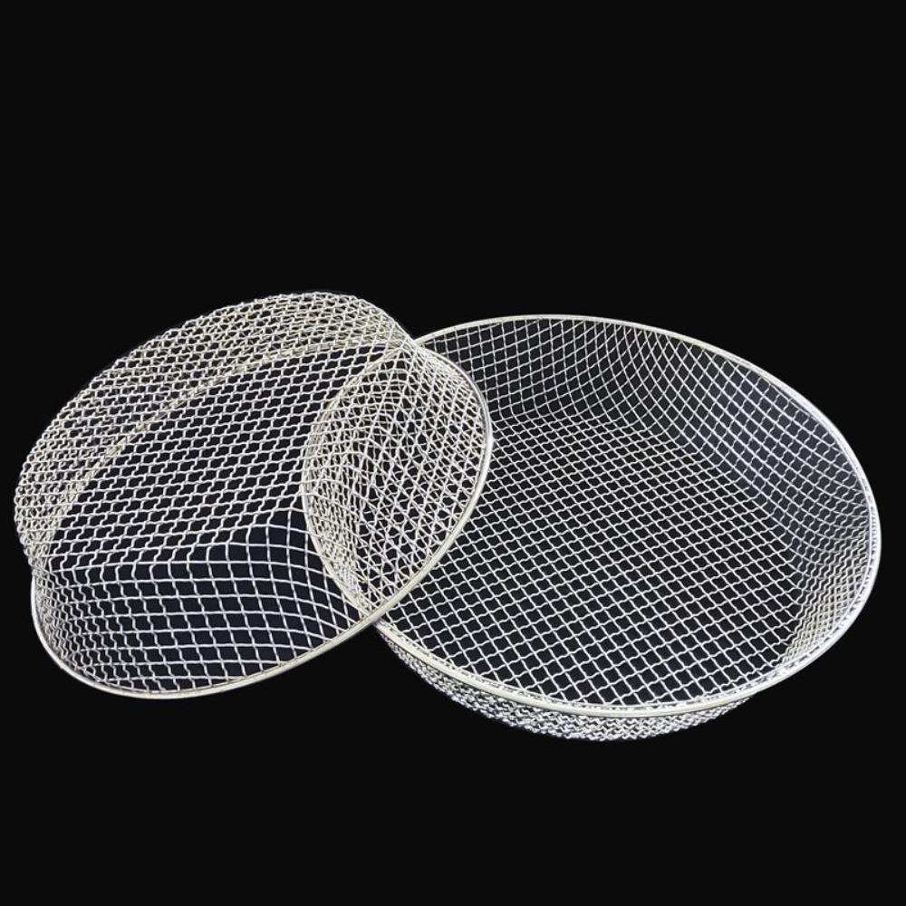 4/6/8 MM Garden Soil Sifter Mesh Basket Rust-Resistant Metal Soil Sieve Round Heavy Duty Gardening Sand Sieve Lawn Composting