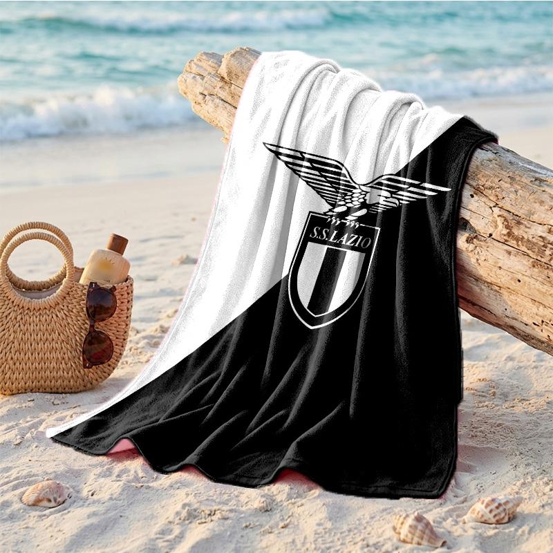 Lazio FC Print Microfiber Beach Towel Quick Dry Absorbent Large Towel For Beach Swimming Travel