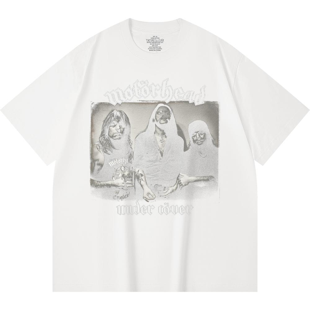 230 Gsm 100% Cotton Heavy Metal T-Shirt  Rock Band Popular Music Print Unisex Heavy Cotton T Shirt