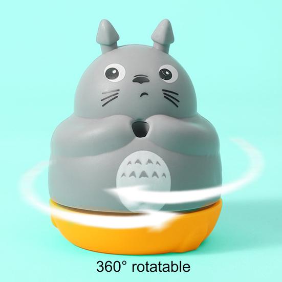 Rotating Cat Teaser Stick Interactive Cat Toy with Feathered Teaser Heads 360-Degree Rotating Base Detachable Wand Self-Play Toy for Small Medium