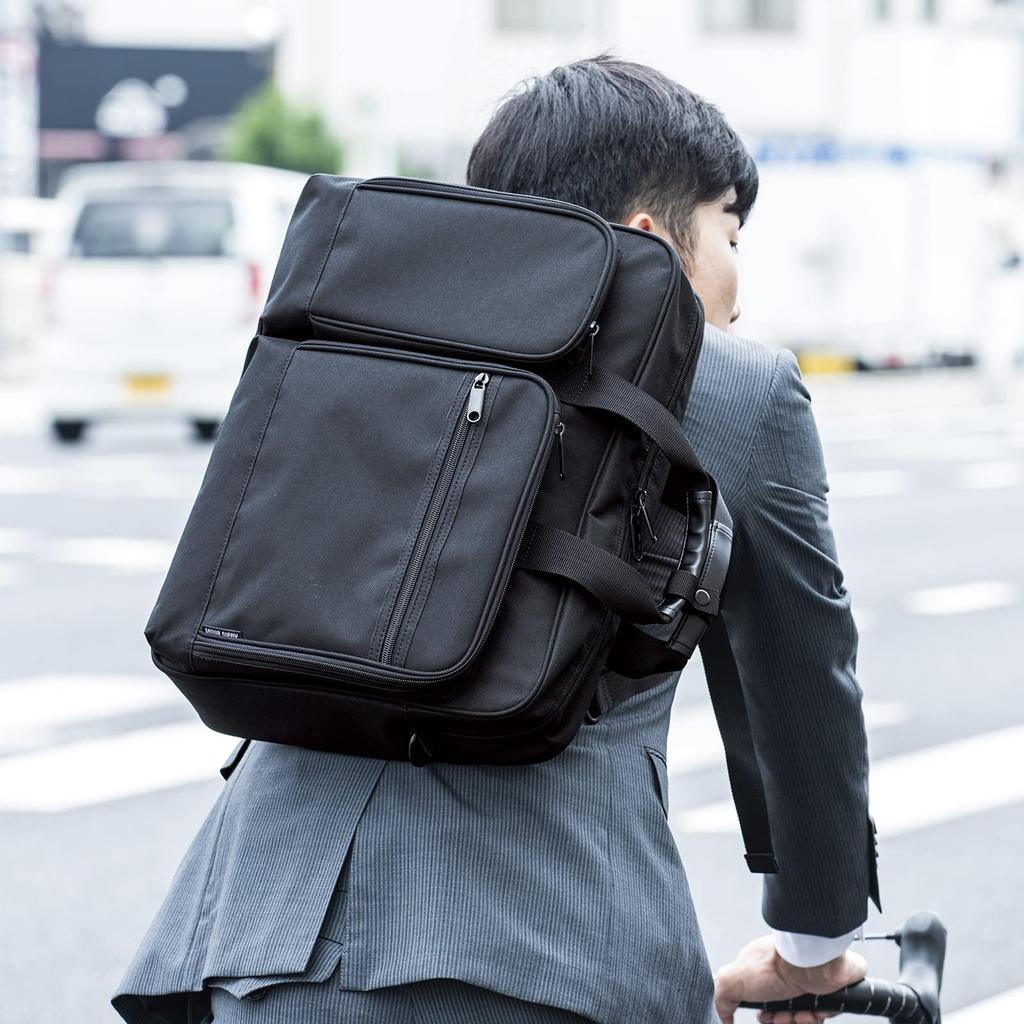 Sanwa Supply Business Bag 3-Way (13.3-inch Wide, Black) BAG-3WAYT2BKN