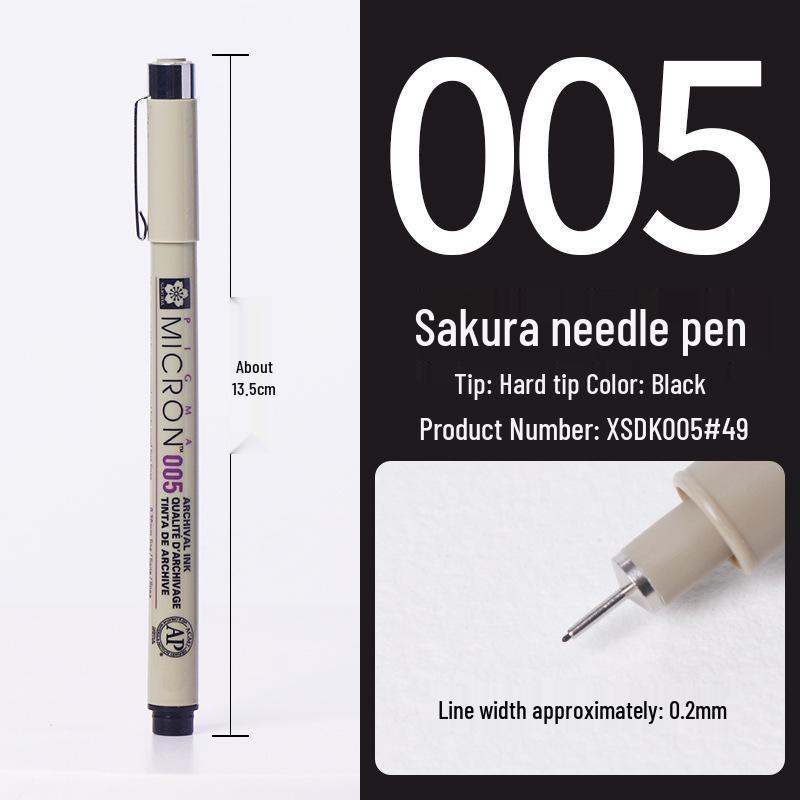 SAKURA Japanischer wasserfester Fineliner für Anime- und Konturzeichnungen