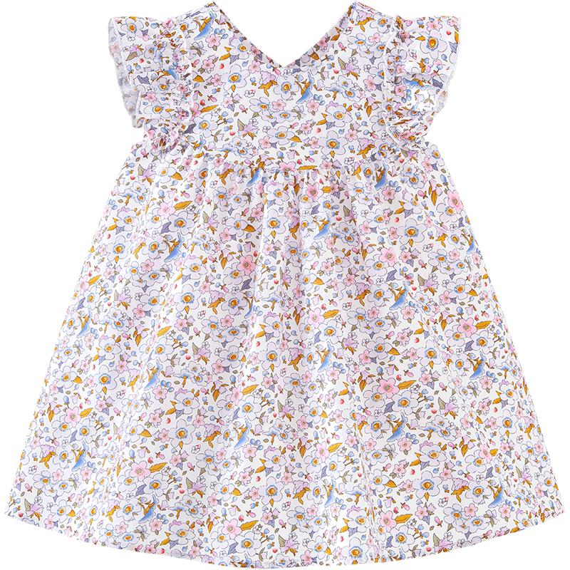 Mini Balabala Girls' Pure Cotton Floral A-line Dress