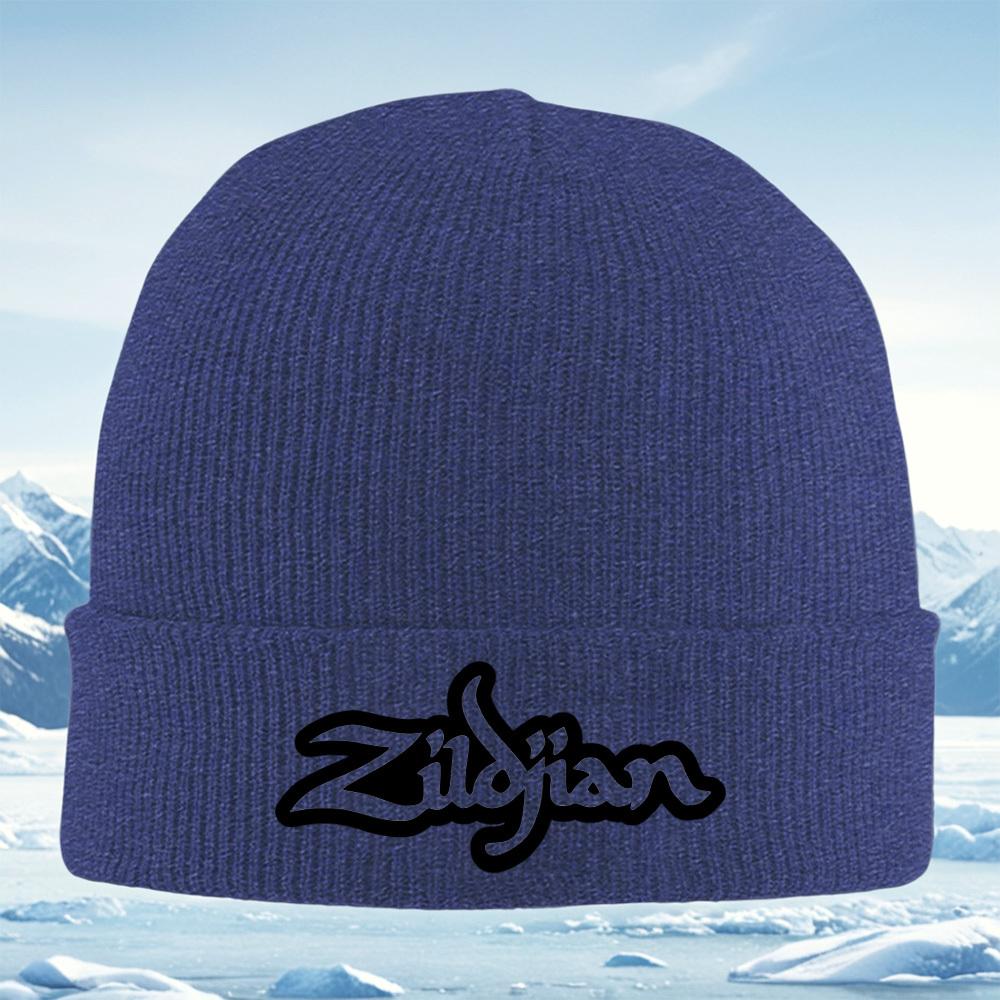 Zildjian Cymbal Logo Brand Name Men Women Unisex Knitted Hat Beanie Pullover Cap Winter Thermal Warm Christmas Outdoor Cycling H