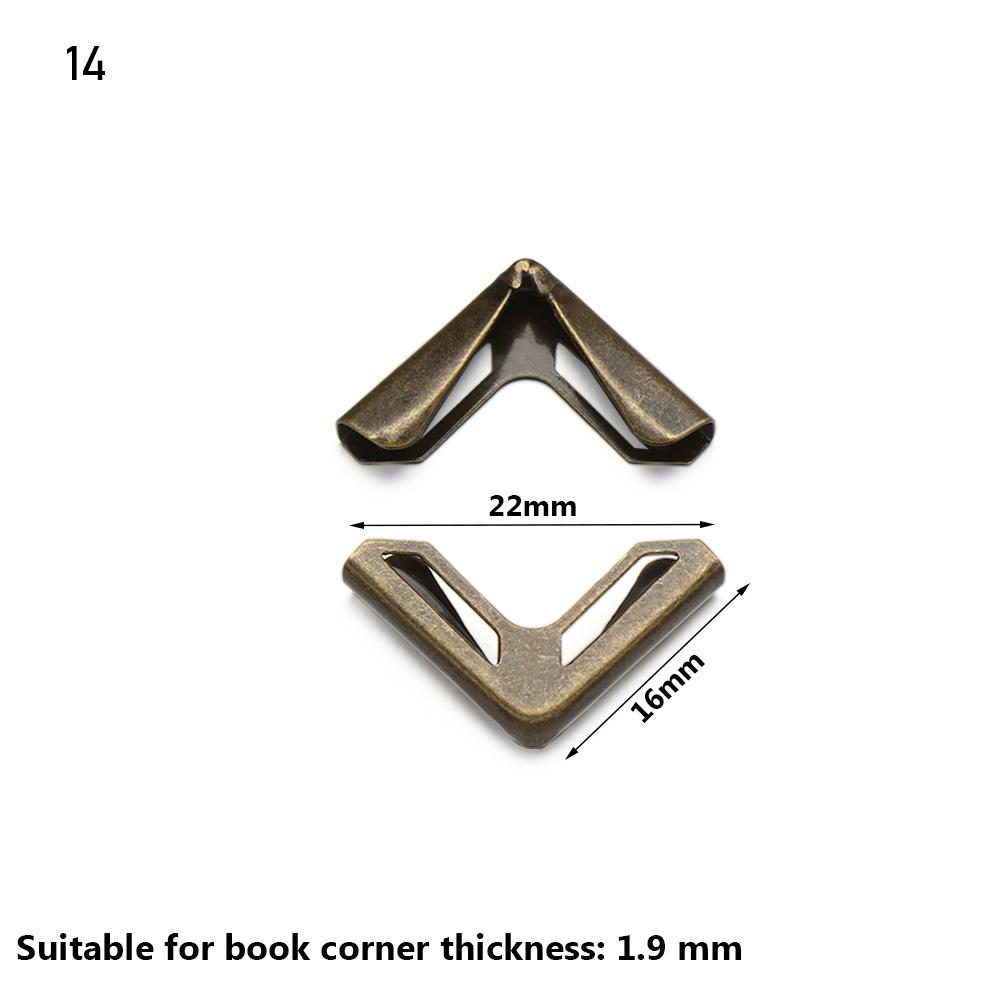 4Pcs Crafts Decoration Menus Book Scrapbook Accessories Metal Corners Book Corner Protector Photo Albums