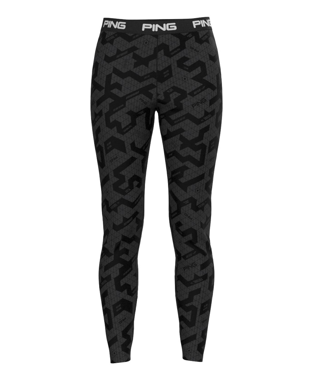 

Ping Apparel Women s Golf Leggings (Brand Logo) 622-3283900 011_Black x Gray, Size M