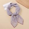 Fashion Simulated Silk Scarf Women's Simple Style Solid Color Thin Cloud Pattern Scarf Small Square Scarf