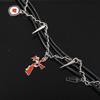 Punk Rivet Leather Cross Choker - Multi-Layer Halloween Jewelry for Trendy Couples