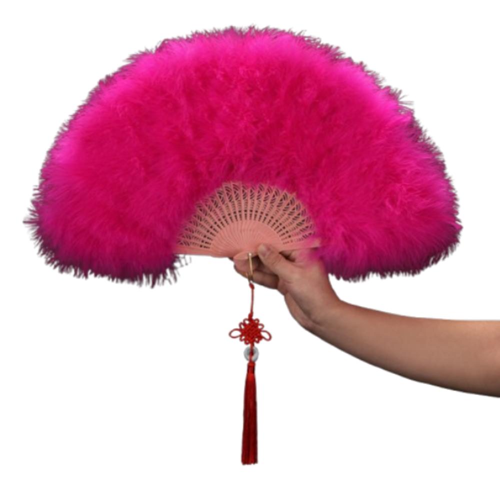 Chinese Handheld Feather Fan Colorful Show Dance Fan Art Fans Cosplay Props Fan  Home Decoration