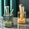 Makeup Brush Holder Organizer Make Up Brush Cup Pencil Holder Mini Striped Vase