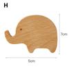 1pcs Wooden Hook Creative Nordic Cute Animal Hook Wall Hanging Coat Hook Home Decoration Solid Wood Hook Kitchen Accessories