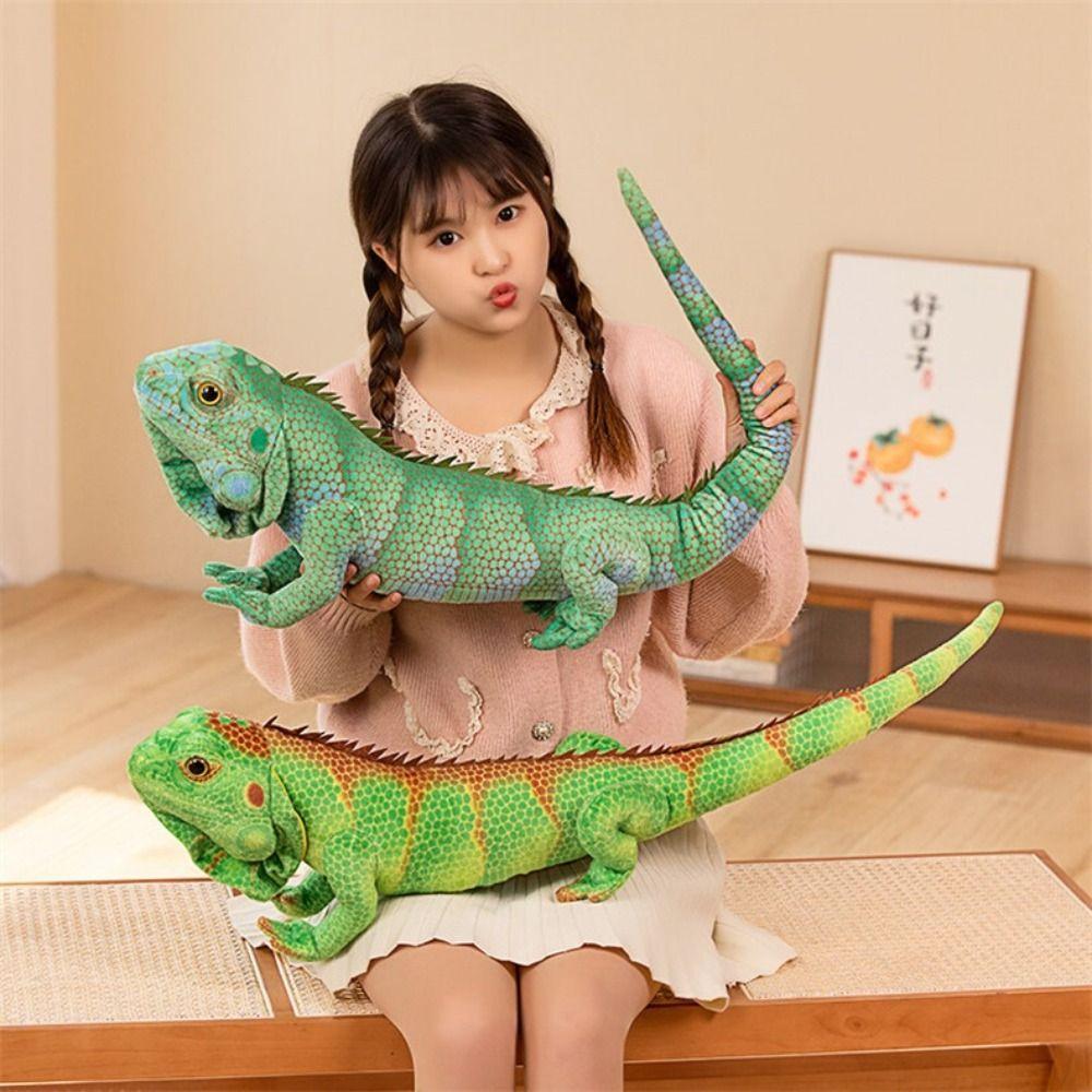Wild Reptile Plush Mane Lizard Long Tail Stuffed Lizard Doll Lizard Plush Toy  Birthday Gift