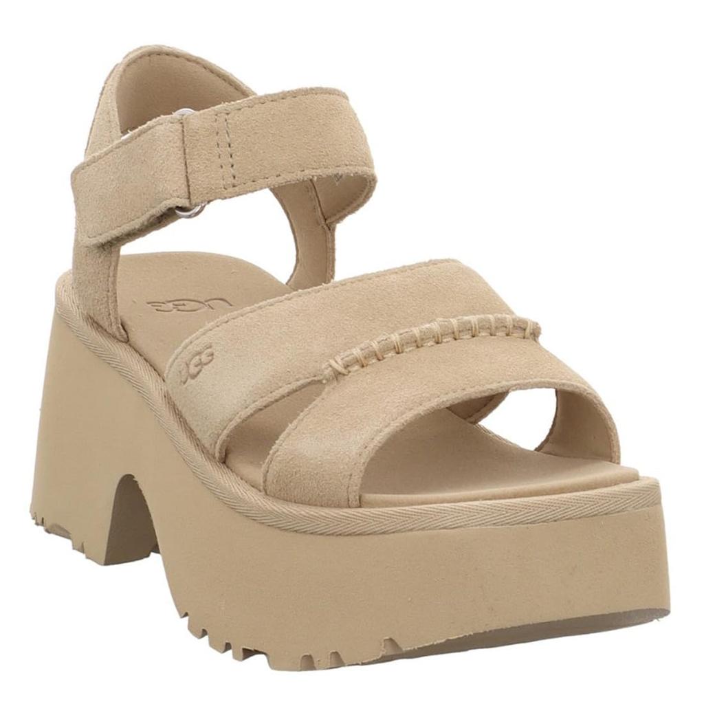 UGG New Heights Ankle Strap with Heels and Platform Size 7 Model Sandals/Mules Soles, Women's, (24.0cm), Number 1167475, MUSTARD_SEED.
