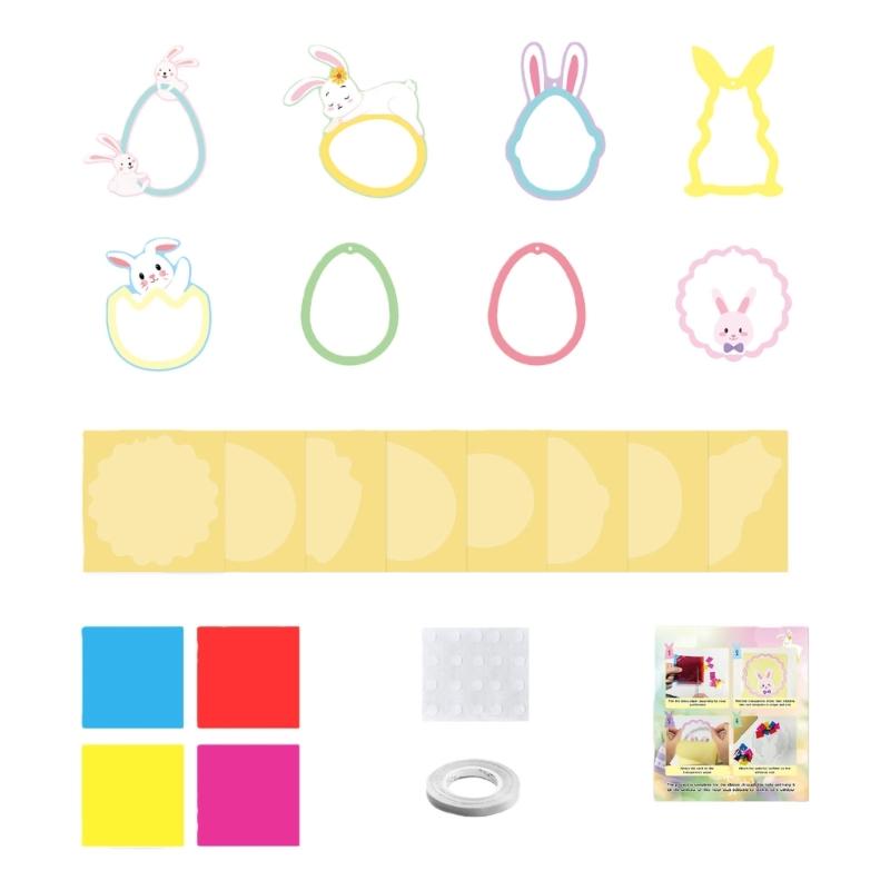 Suncatchers Crafts Safe Paper Cutting Craft Set For Children Window Painting Activity Family Bonding Project