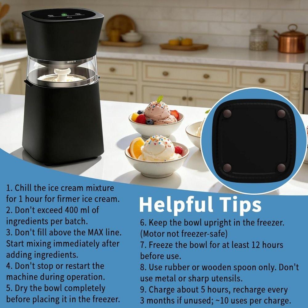 Silent Motor Frozen Yogurt Maker Automatic Operation Dessert Maker Gift For Families