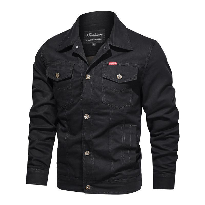 

Стираная мужская куртка Tooling, повседневная куртка большого размера с лацканами, мужская рубашка, мужская рубашка 6XL чёрный