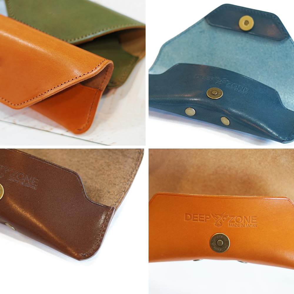 Deep Zone Eyeglass Tochigi Genuine Cowhide Case, Leather, Stylish, Leather, Gift, Men's, Women's, Father's Day, Birthday, Anniversary, Couple's,